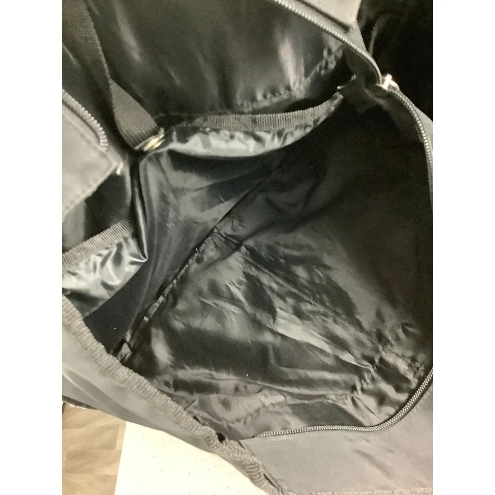 Kenneth Cole New York Black Nylon Tote Bag Shoulder Travel Commuter Multi-Pocket